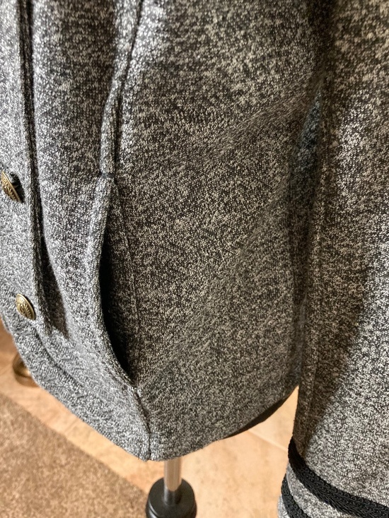 TOMMY HILFIGER Military / Sgt. Pepper Style Jacket Gray and Black Size S/P - Picture 6 of 15